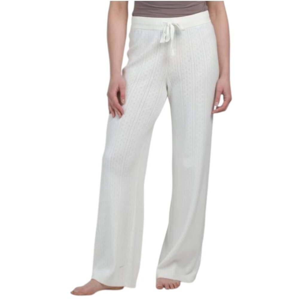 PJ SALVAGE Solid Sweetheart Pointelle Lounge Pants